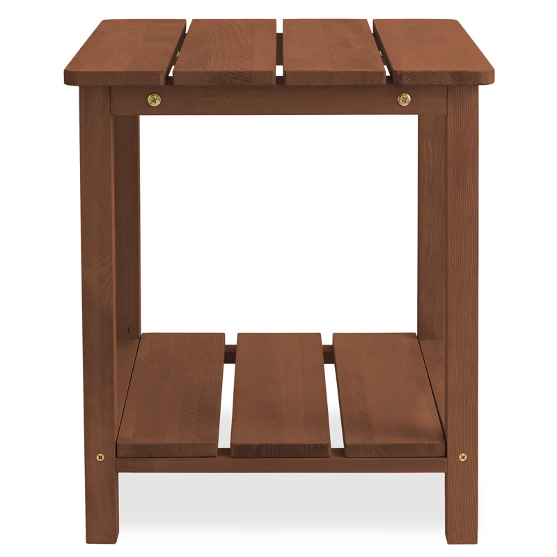 Square Cedar Solid Wood Outdoor Side Table , 16 " W 16 " D, Espresso