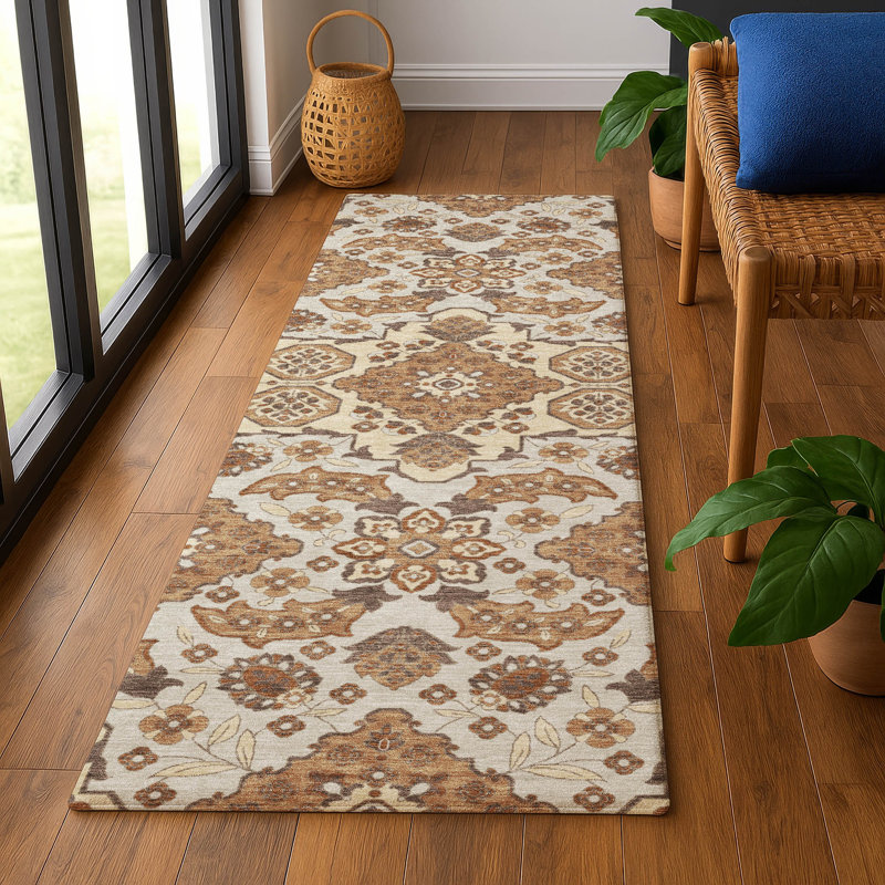 Premium Machine Washable Mayfield AMF1853 Global Rug, Runner 2'3" x 7'6"