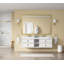 Miroir de salle de bain mural 84 po x 48 po avec cadre en aluminium et miroir mural rectangulaire