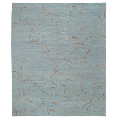 Iceplum Wool Floral Rug
