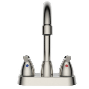Centerset 2-handle Bathroom Faucet with Drain Assembly