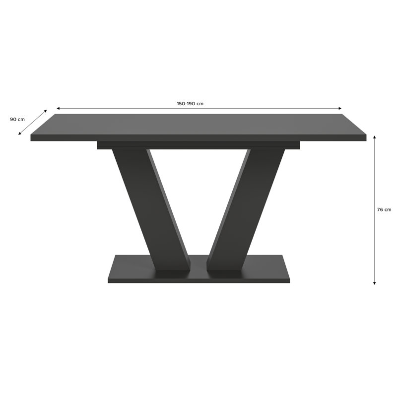 Extendable Dining Table Motion, Grey/Brown/Blue
