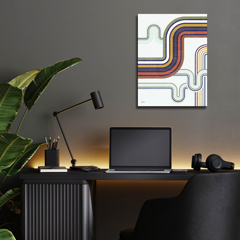 «Retro Subway 1» par Melissa Averinos, art mural en verre acrylique, H 16 po x l 12 po x P 0,13 po