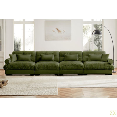 Canapé modulaire en velours surdimensionné Comfort
