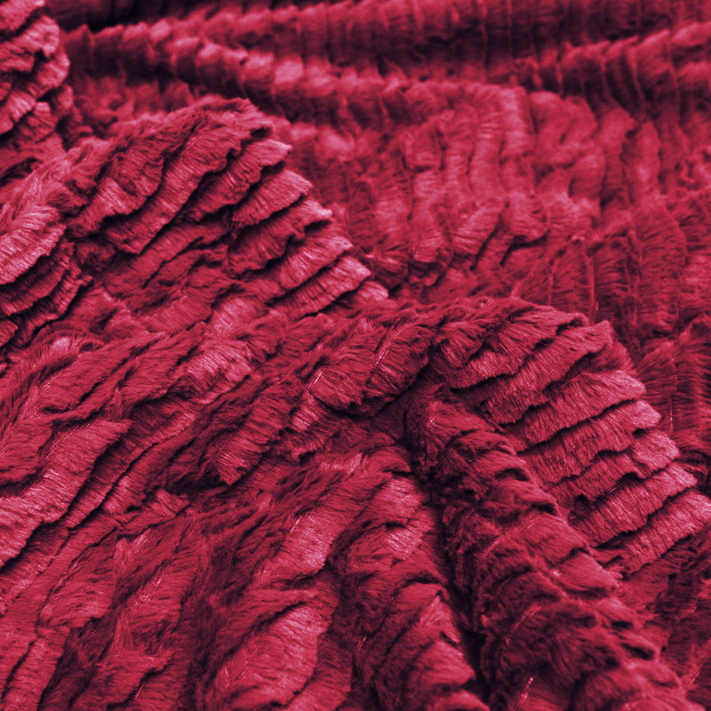 Knitted Throw Blanket, Burgundy