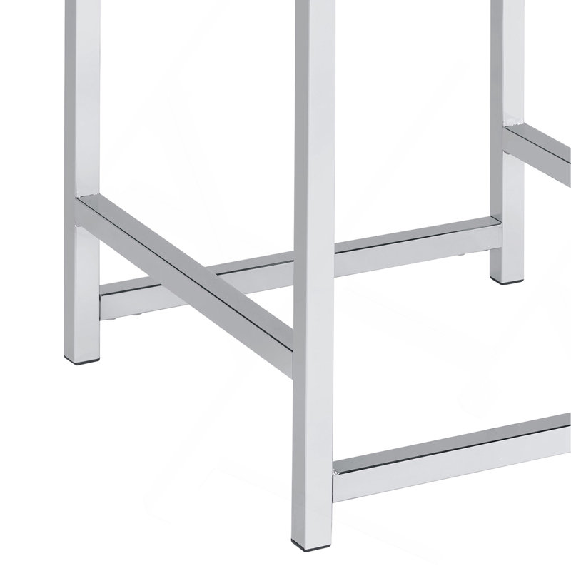 Light Grey Upholstered Square Vanity Stool, Light Gray
