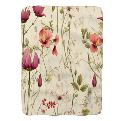 Rustic Flowers - 1 Piece Premium Blanket