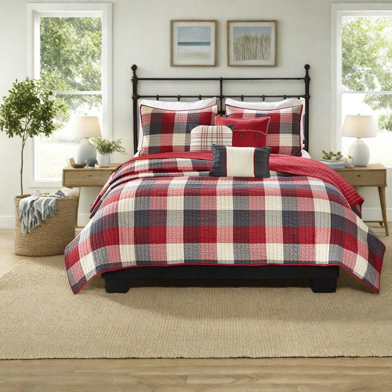 Reversible 6 Piece Bedding Sets, Polyester King Farmhouse Home