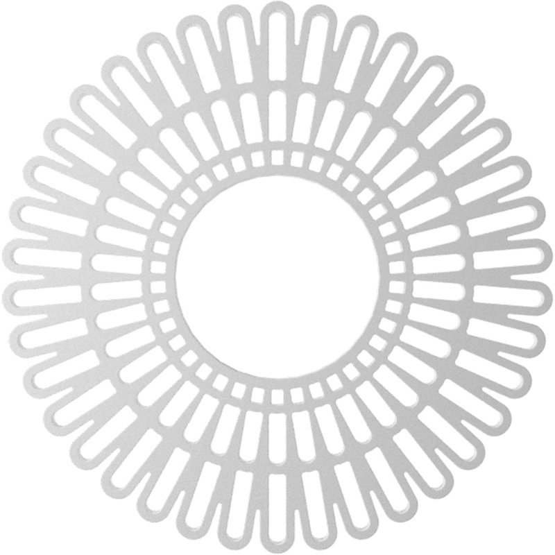 Architectural Grade PVC Pierced Ceiling Medallion, 36" H x 36" W x 1" D, Unfinished