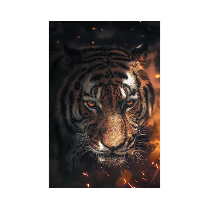 Tiger Sparkles by Zenja Gammer - Print on Canvas, Wrapped Canvas, 30.48 cm H x 45.72 cm W