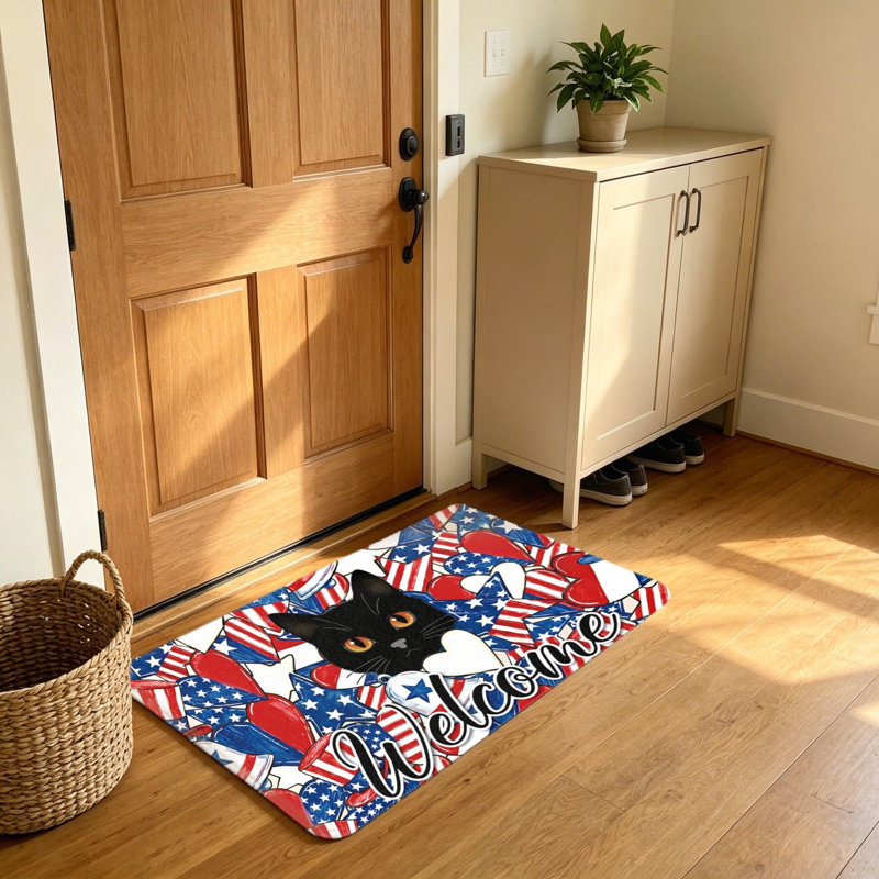 Tapis d'entrée de style patriotique 20 po x 32 po Pet