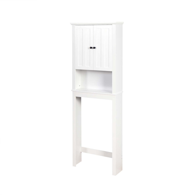 Armoire de rangement pour salle de bain en bois au-dessus de la toilette avec tablette réglable, parfaite pour les petites salles de bain et le rangement supplémentaire