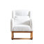 Fauteuil à bascule moderne avec accoudoirs de salon à dossier haut l 27,2 po, deux poches latérales-1604368529