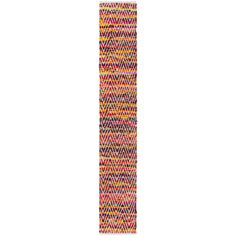 Keidon Cotton Abstract Indoor Rug, Runner 1'2" x 8'