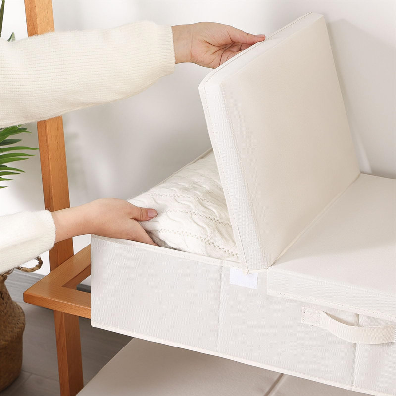 Ebern Designs Fabric Underbed Storage, Beige