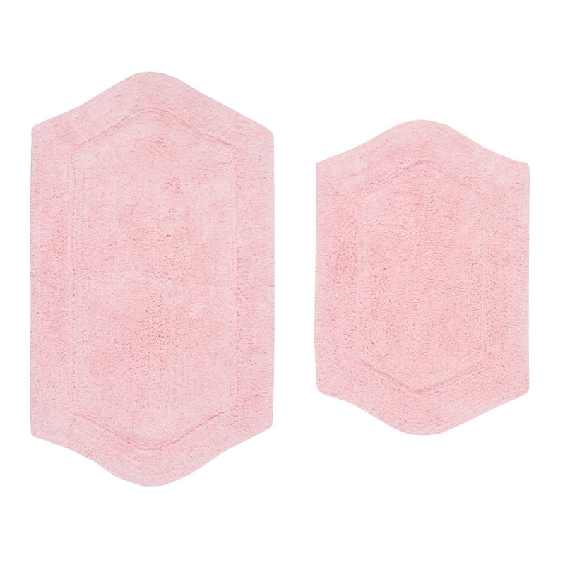 Ensemble de 2 tapis de bain Morissette (17 po x 24 po, 21 po x 34 po), Rose