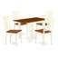 Ensemble de salle à manger 3 pièces pour petits espaces comprenant une table de salle à manger rectangulaire avec Dropleaf et 2 chaises de salle à manger, babeurre 30 po et 48 po-807713649-890103434-920442980