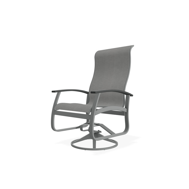 Belle Isle Outdoor Dining Chair, Graphite, Alloy Sunbrella®