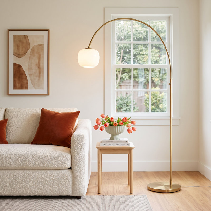 Tambra 72 " Polished Arched Floor Lamp