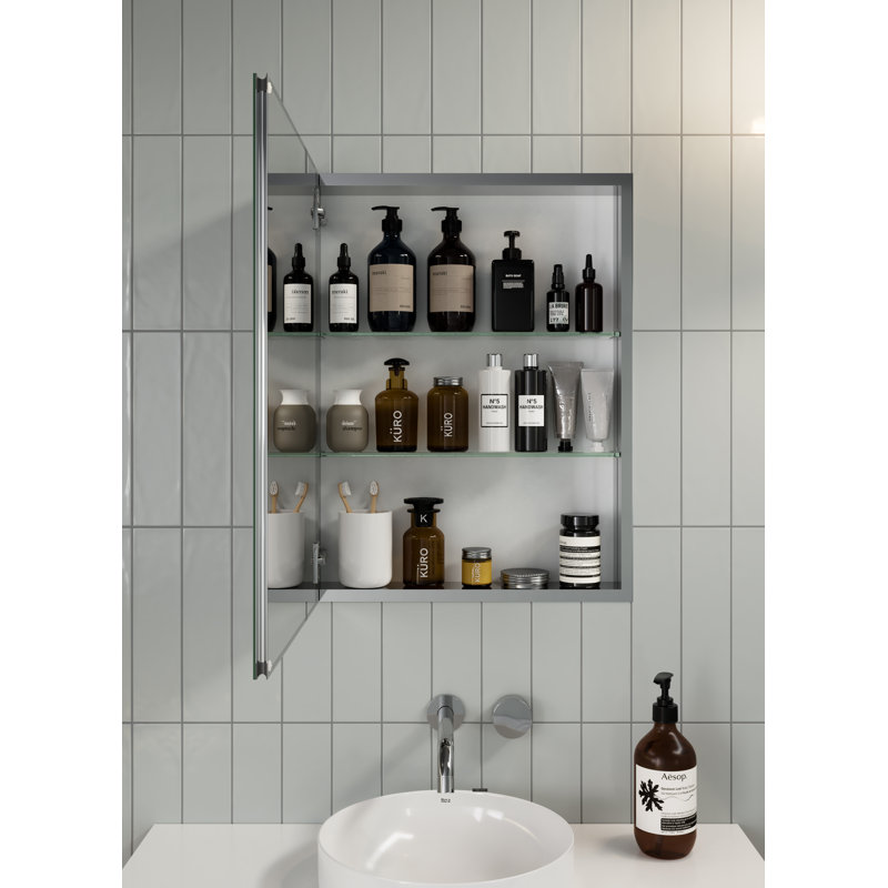 One Door Aluminum Medicine Cabinet