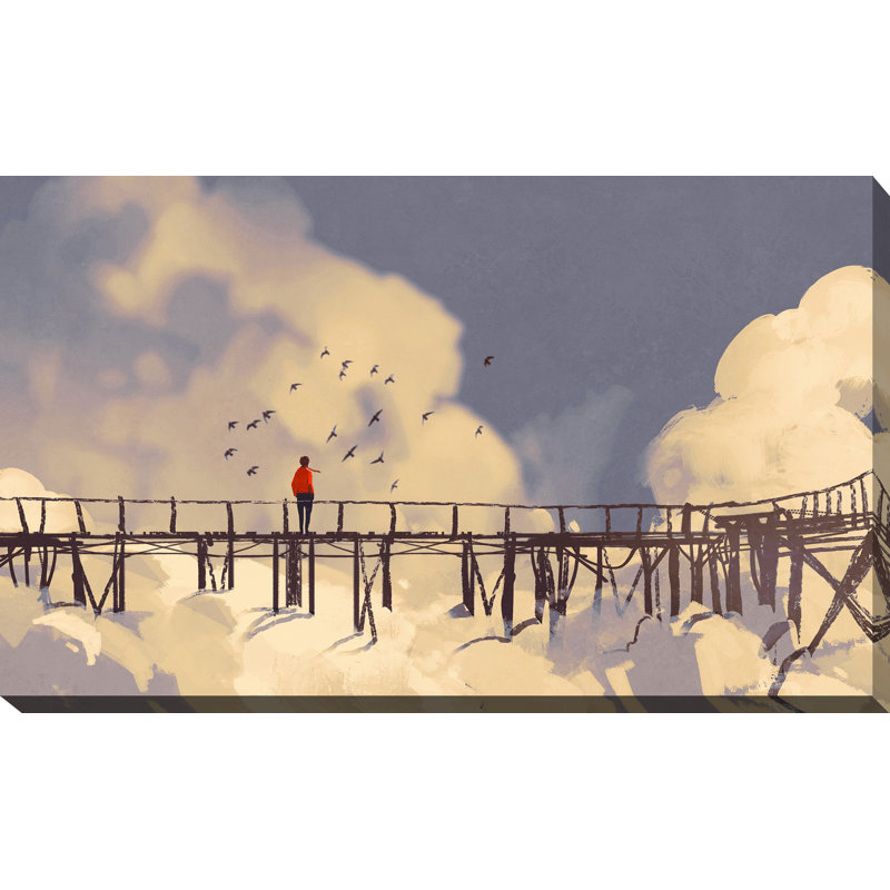 «Old Bridge in Clouds», impression sur toile tendue, H 24 po x l 40 po x P 1 po