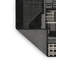 Tapis marocain doux et moelleux d'inspiration mondiale Tonnele en gris - reliure noire-1242034944