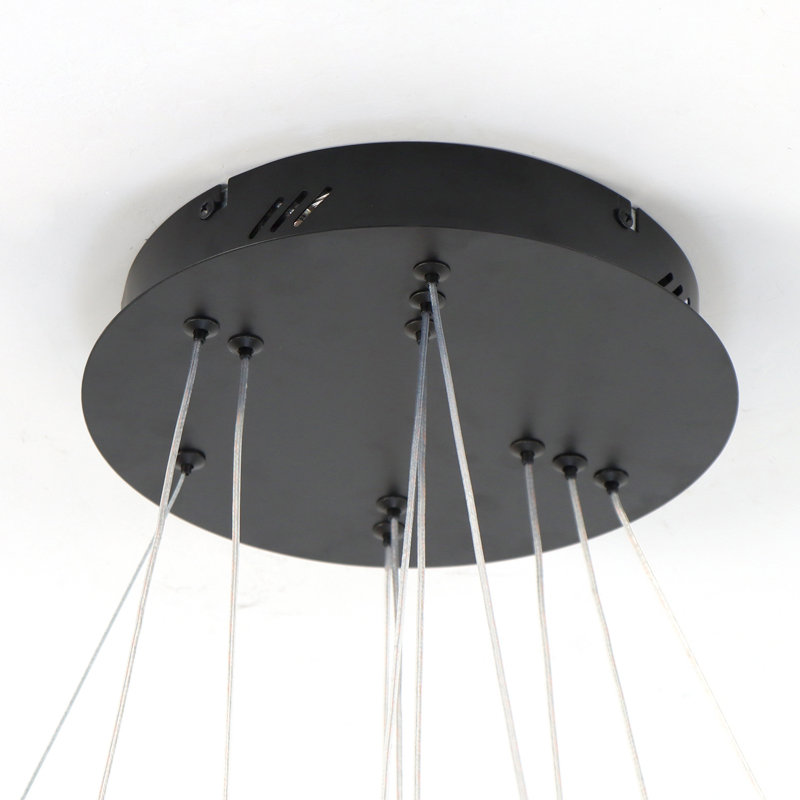 Nazere 5 - Light 40 Inches LED Chandelier Long Large Stairs High Ceiling Pendant Remote Dimming