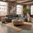 Solid Mango Wood Round Coffee Table-199060420
