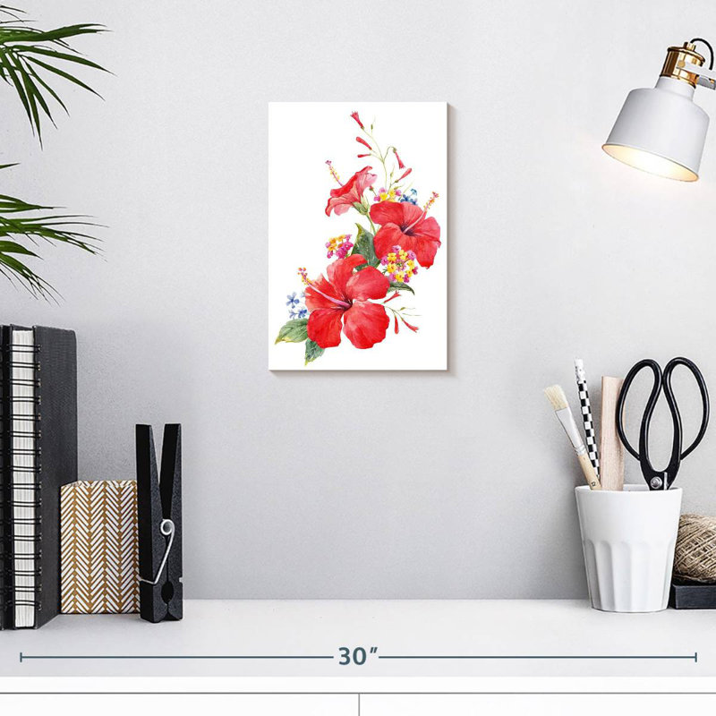 Harnek Exotic Hibiscus, 12" H x 8" W