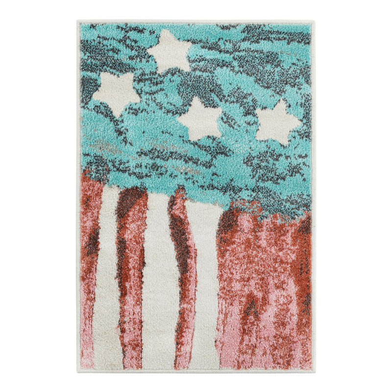 Tapis pour enfant Unique Loom Americana, Rectangle 2 pi 2 po x 3 pi 1 po