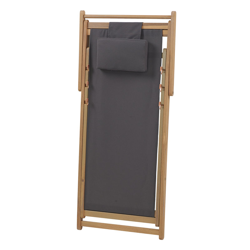 Aadhish Folding Deck Chair, Grey, 1
