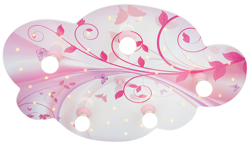 Dubreuil LED Flush Mounted Sconce, Pink/White