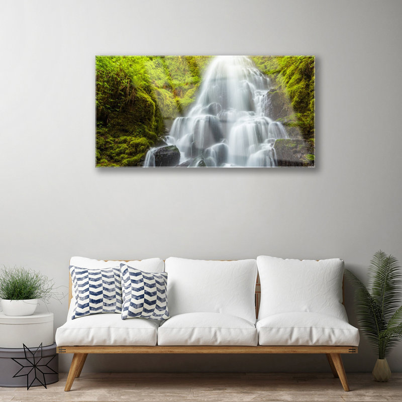 Waterfall - No Frame Print on Glass