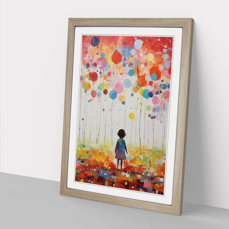 Kids Colour Field No.2 - Framed Print, Oak, 64cm H x 46cm W x 2cm D