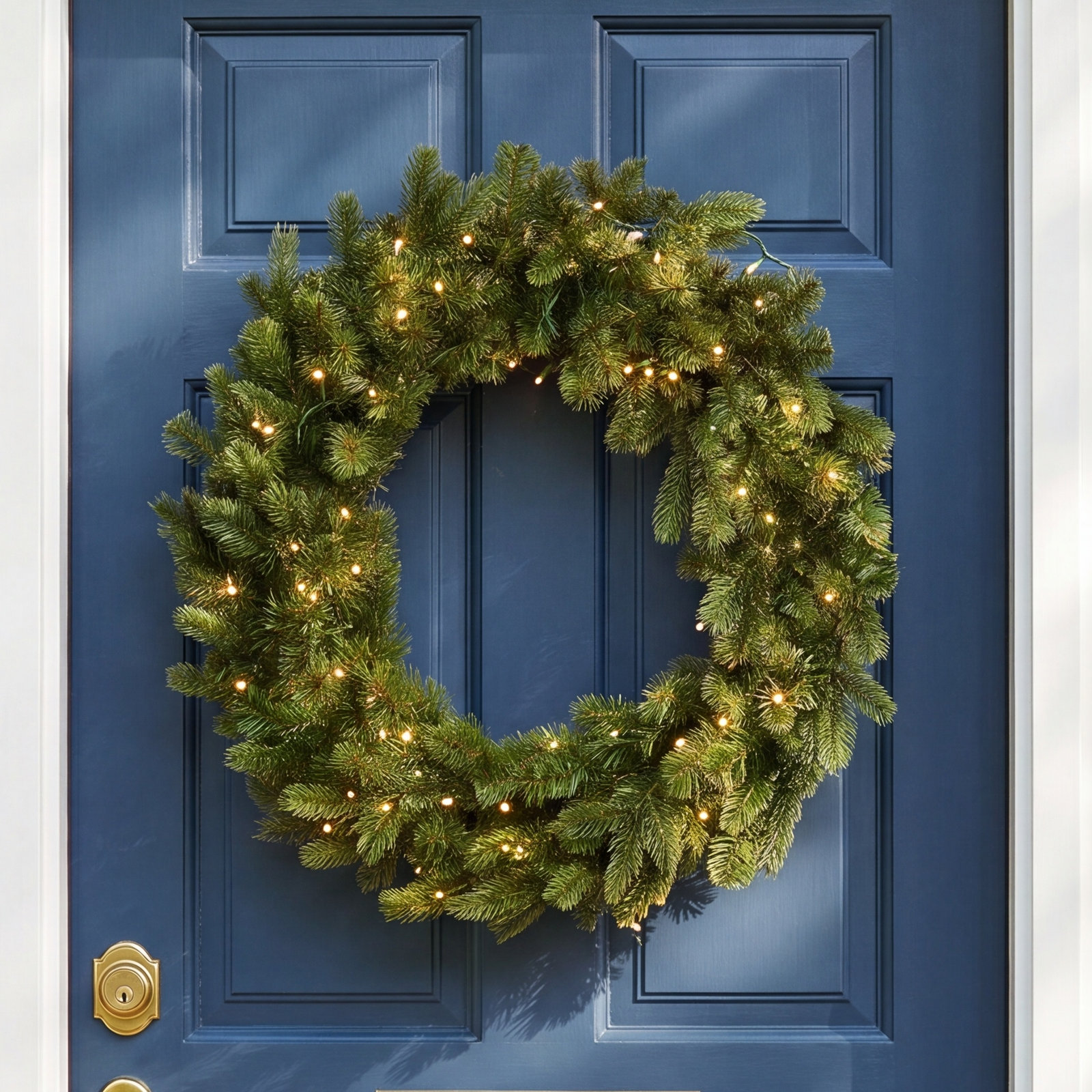 31.5'' Faux Pine Plastic Wreath
