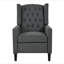 Fauteuil inclinable manuel à oreilles. Avec table d'appoint pliable, ports de charge USB, chaises inclinables modernes et confortables pour salon, chambre à coucher, dortoir-896848896