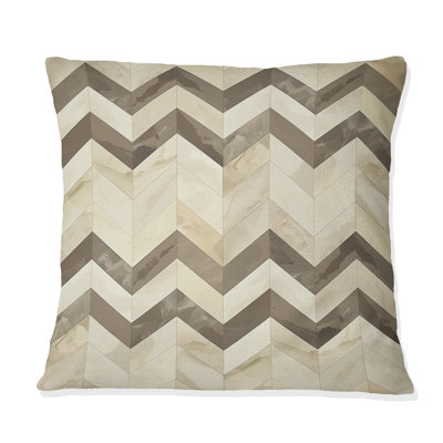 Coussin Beige Chevron Dreams II - Modern