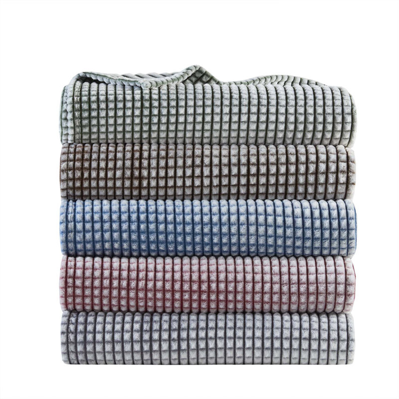 Carved Plush Blanket King, Grey, 108" L x 90" W