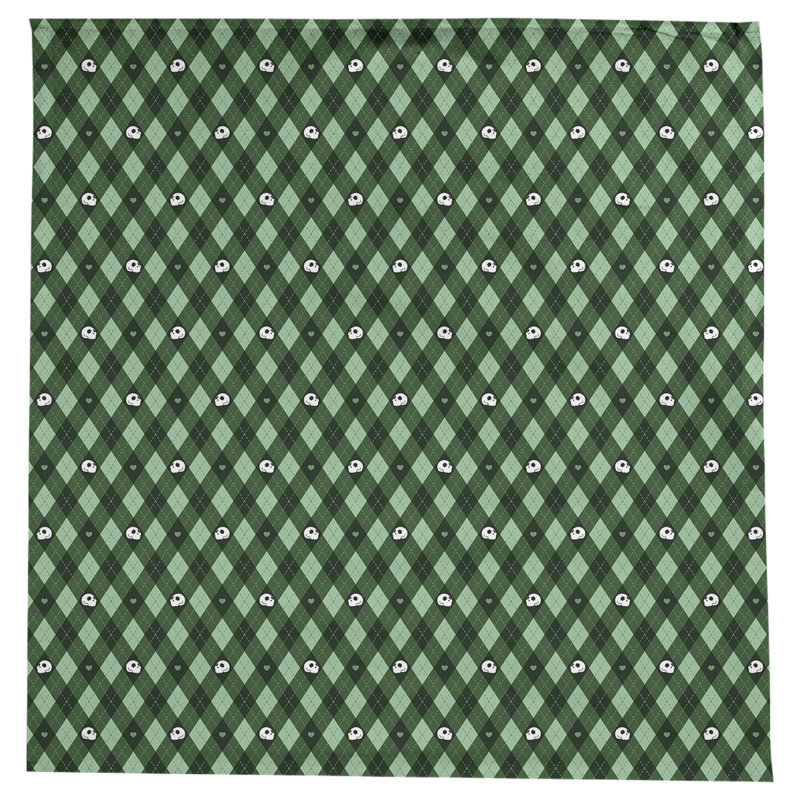Nappe argyle crânes Avicia, Vert