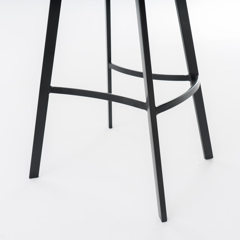  Ensemble de 2 tabourets de bar en similicuir, design industriel moderne avec pieds en métal, siège confortable de style selle, parfait pour la cuisine ou le bar, brun