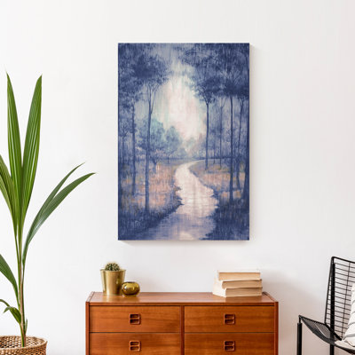Forêt avec sentier - reproduction d'art sur toile tendue