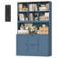 Bibliothèque de rangement en bois 72 "avec tiroirs classeurs-474345464