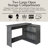 Dark Grey 47-Inch L-Shaped Writing Desk with Cabinet-1422234788