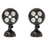 Wireless LED Battery Operated Outdoor Security Flood Light with Motion Sensor (Pack of 2)