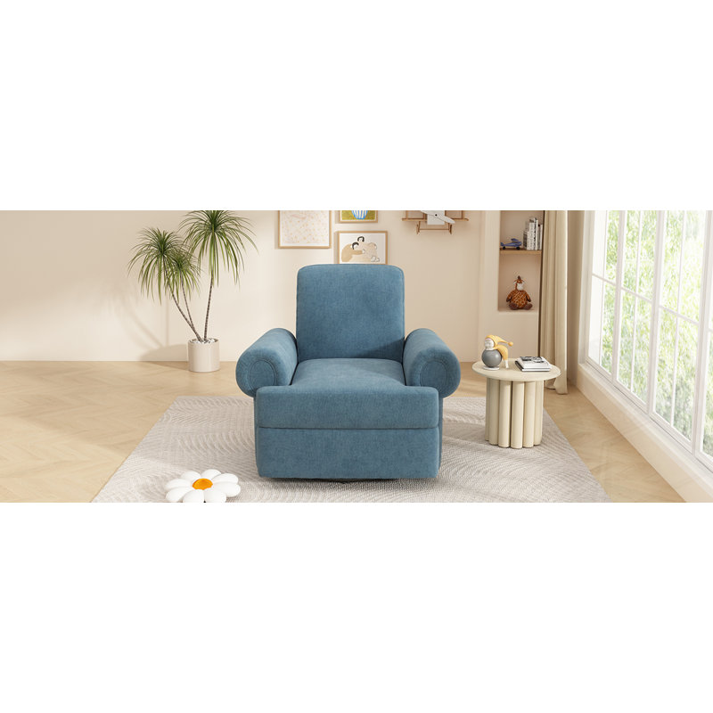 Fauteuil inclinable manuel pivotant, Bleu ciel