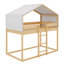 Lit simple superposé en bois avec tente-1547540380