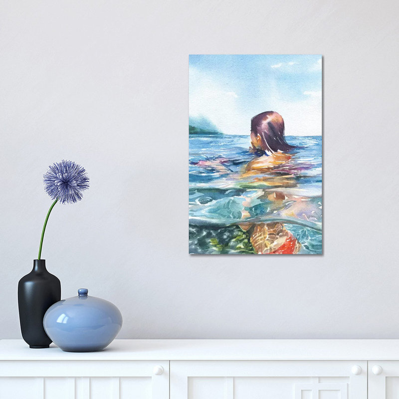 «Natation» par Marina Ignatova - photographie sur toile tendue, H 18 po x l 12 po x 1,5 po