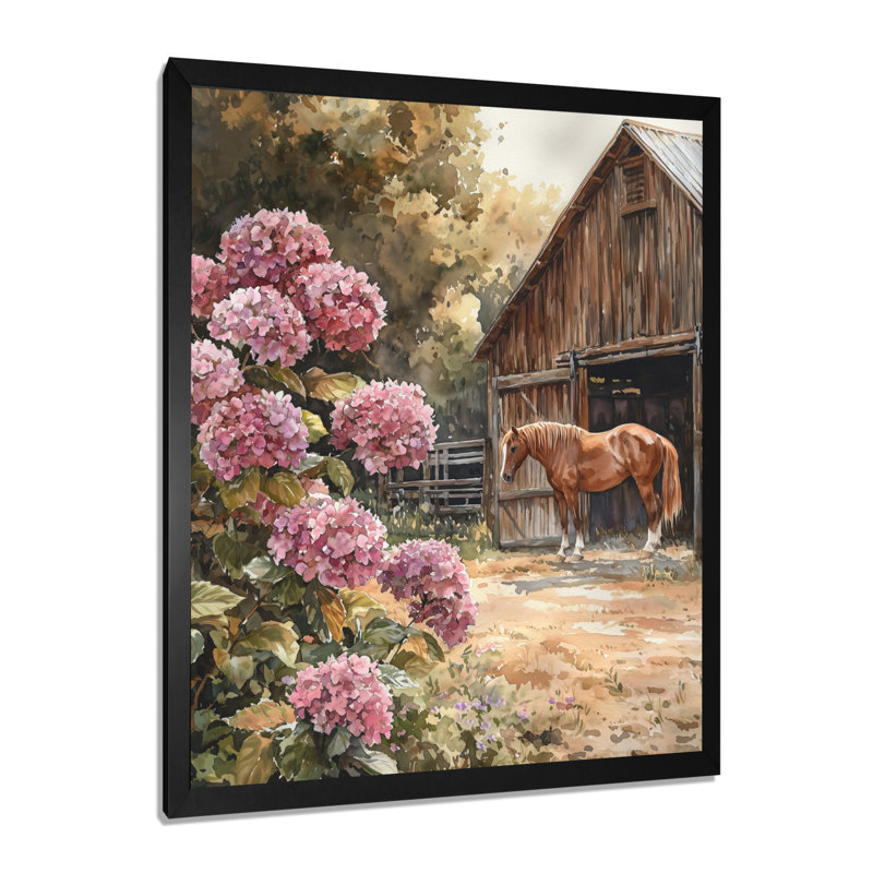Durell - art mural floral, Reproduction encadrée d'une seule photo, Noir, noir, noir, noir, H 20 po x l 12 po