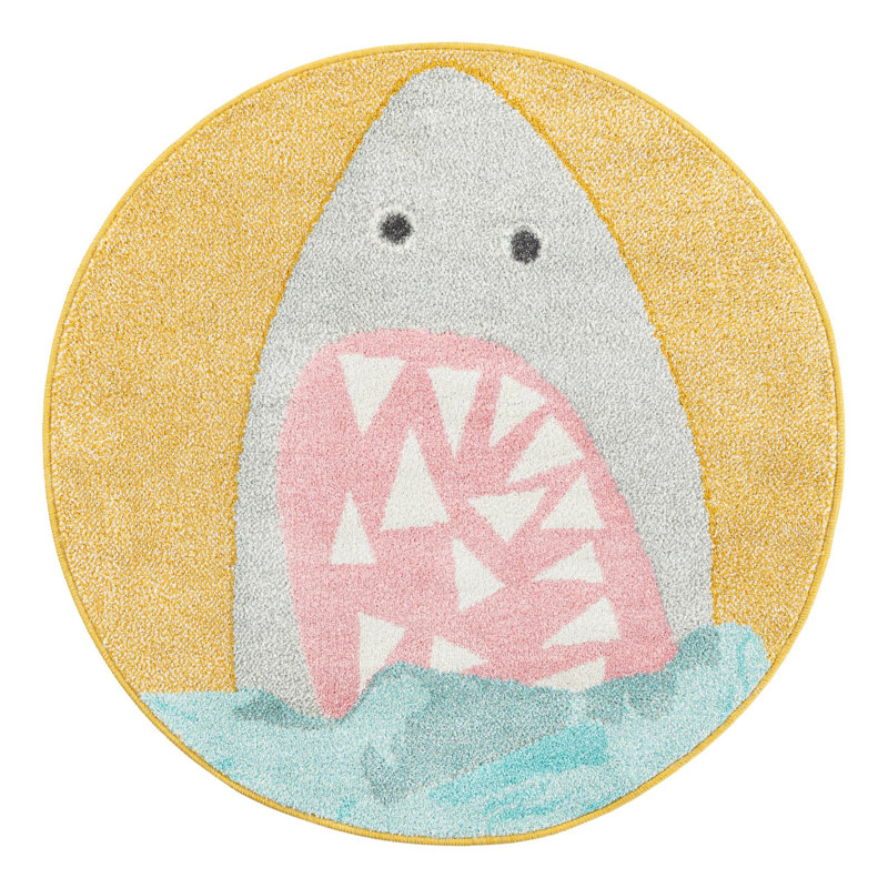 Tapis pour enfant Unique Loom Sharks, Rond 3 pi 3 po