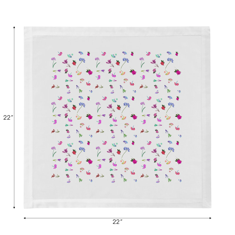 Pistils Tossed Cotton Sateen Dinner Napkins